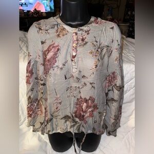 Chaser floral bell sleeve blouse